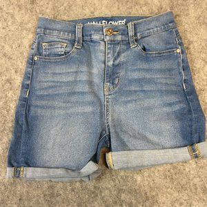 Wallflower Shorts 1 0 25 Irresistible High Rise Denim Jean Cuffed Light Wash